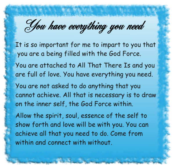 You have evrything you need