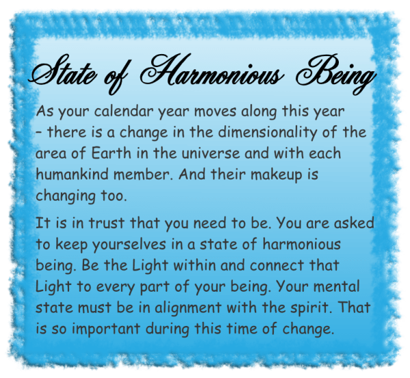 State of harmonious being