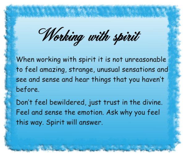 Working with spirit