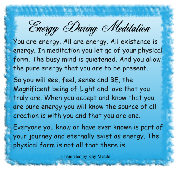 Energy During Meditation
