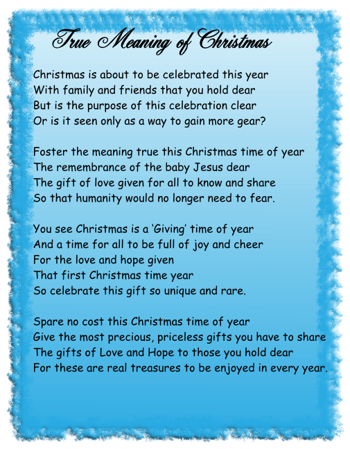 True Meaning of Christmas