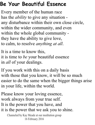 Be Your Beautiful Essence