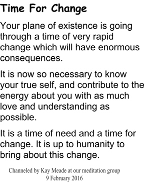 Time For Change