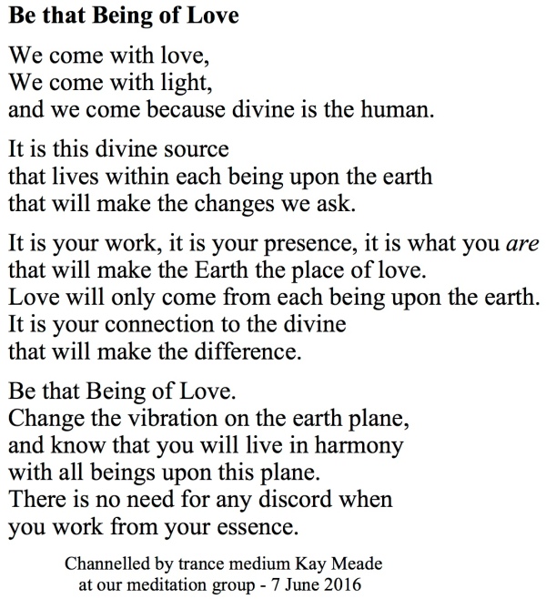 Be that Being of Love