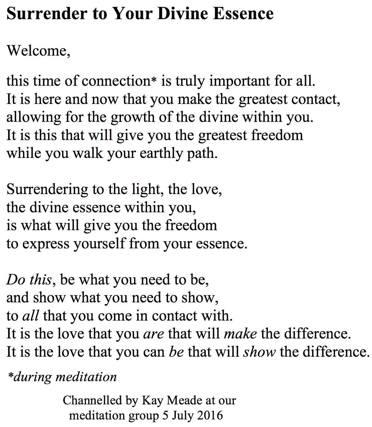 Surrender to Your Divine Essence